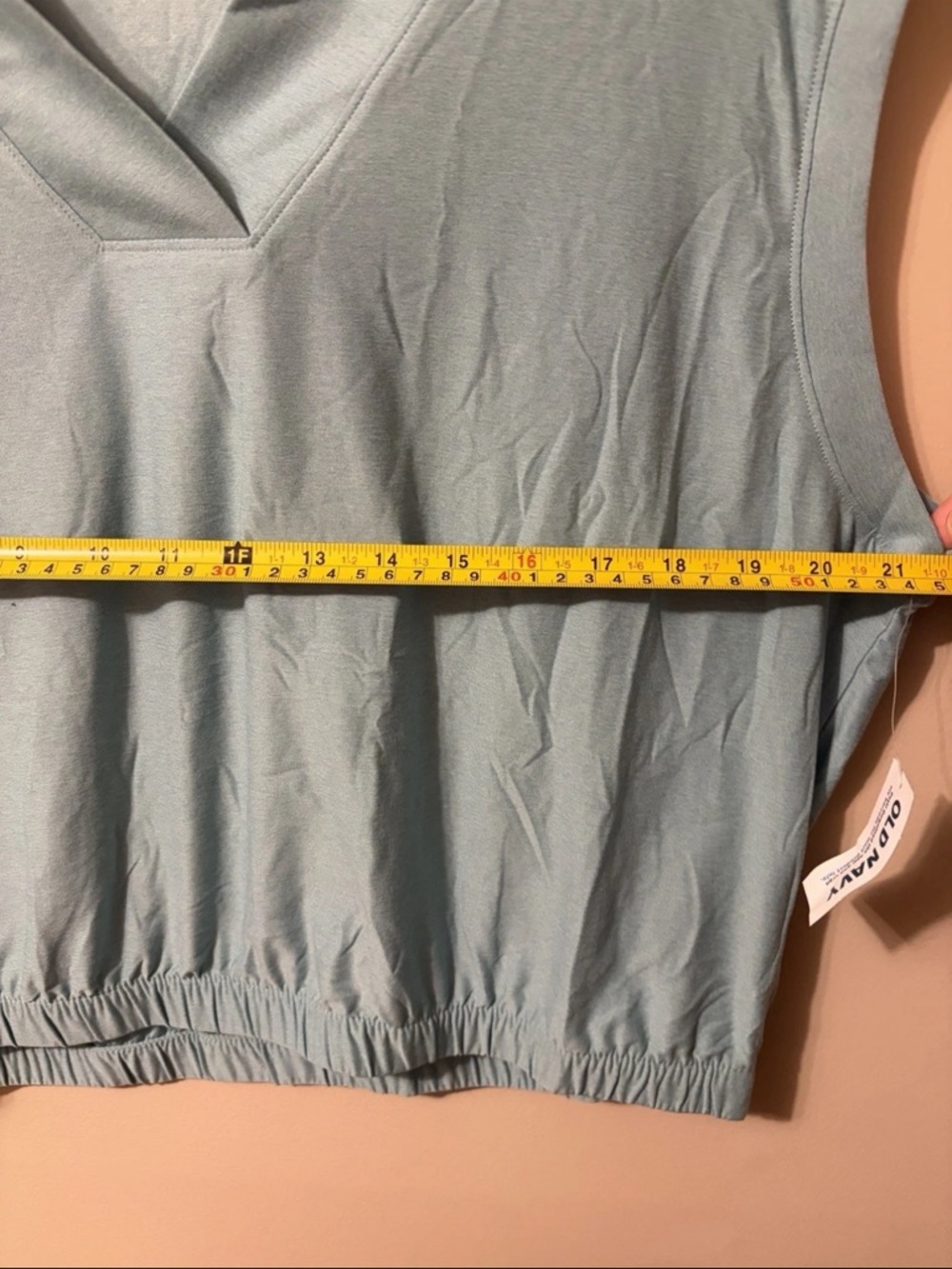 NWT Old Navy Teal V-Neck Sleeveless Boxy Tank Women’s Large - Picture 7 of 8